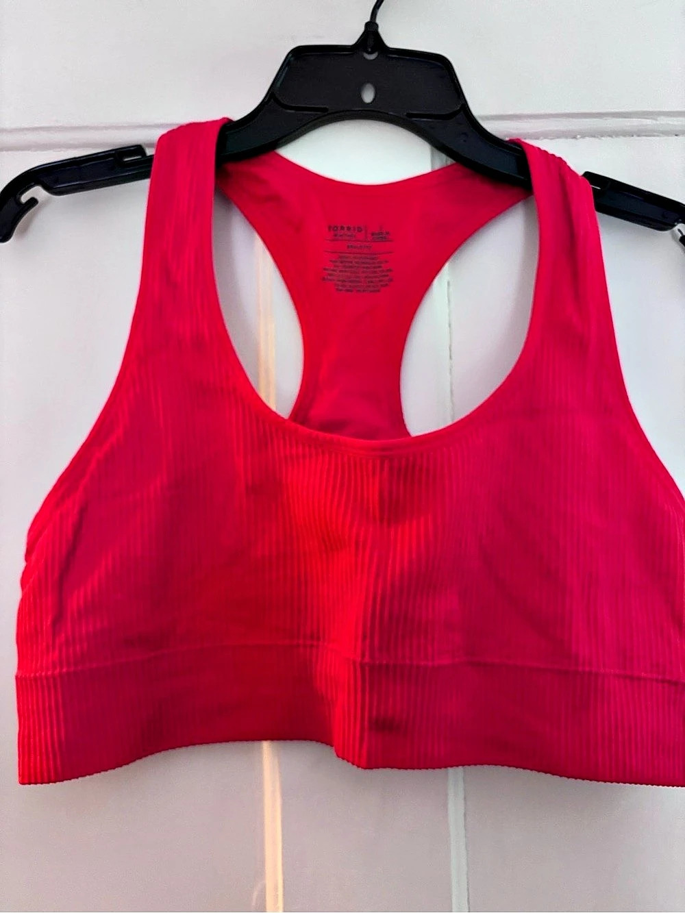 TORRID FeelTheFit Ribbed Racerback Bralette Pink